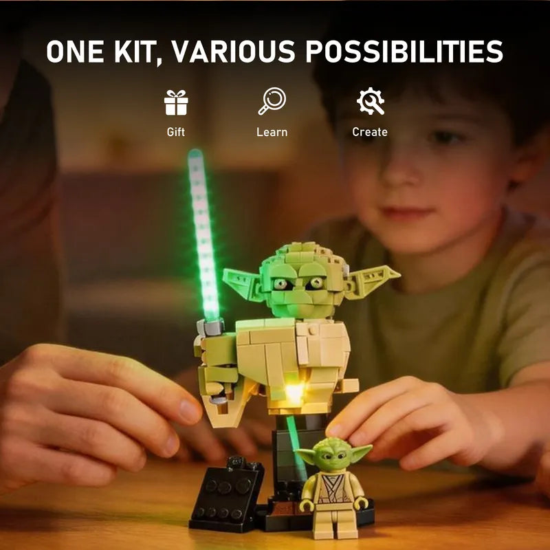 Light Kit for Yoda Bust 75438（Wave Sensor Control）