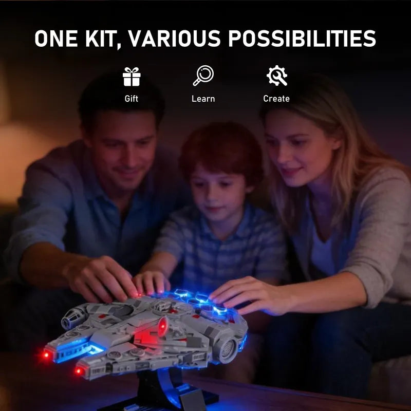 Light Kit For Millennium Falcon 75375-Briksmax 2.0(Wave Sensor Control)