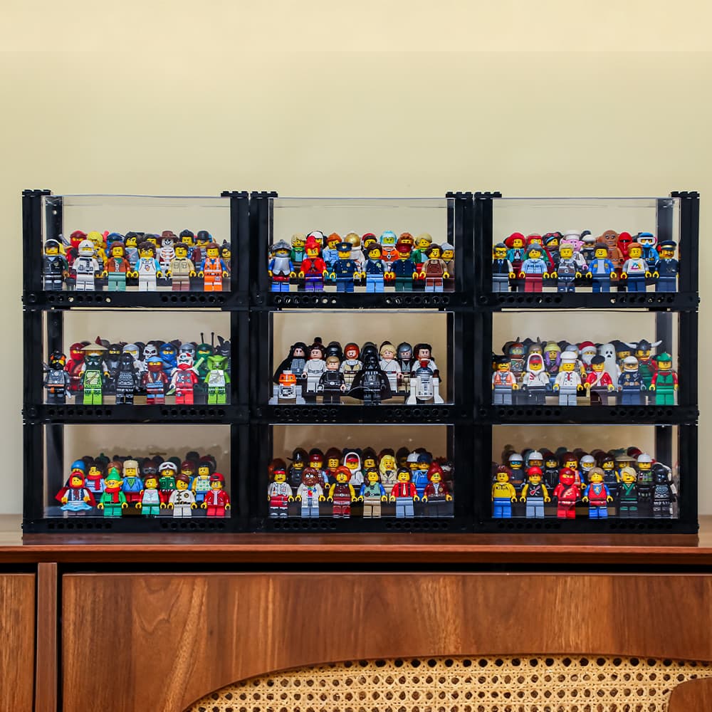 LEGO Minifigure Display Case – Dustproof Clear Showcase – Briksmax
