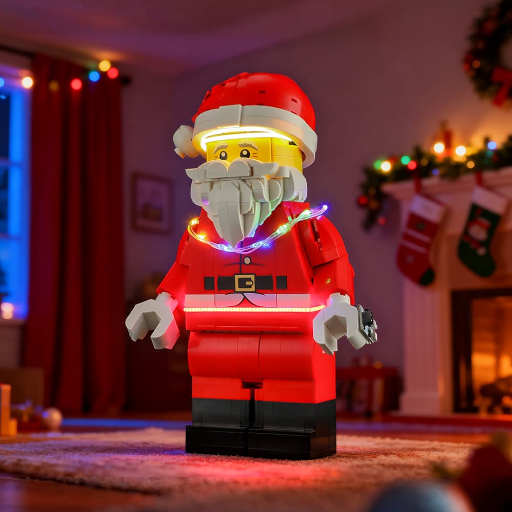 Light Kit For Up-Scaled Santa Minifigure #40820- Briksmax 2.0