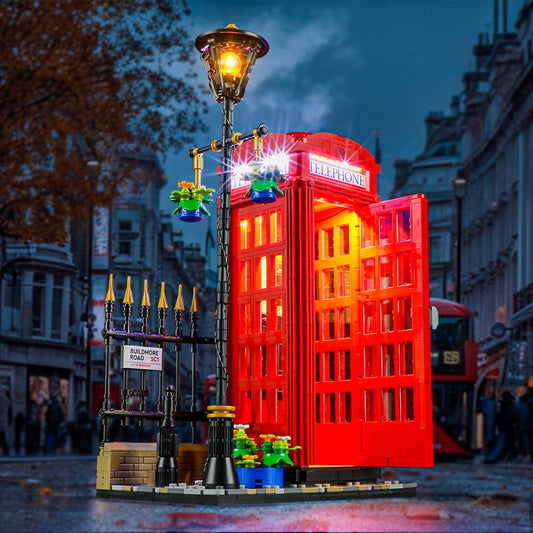 Light Kit for Red London Telephone Box 21347-Briksmax