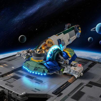 Kit d'éclairage Briksmax 2.0 pour le vaisseau spatial de Jango Fett n° 75433