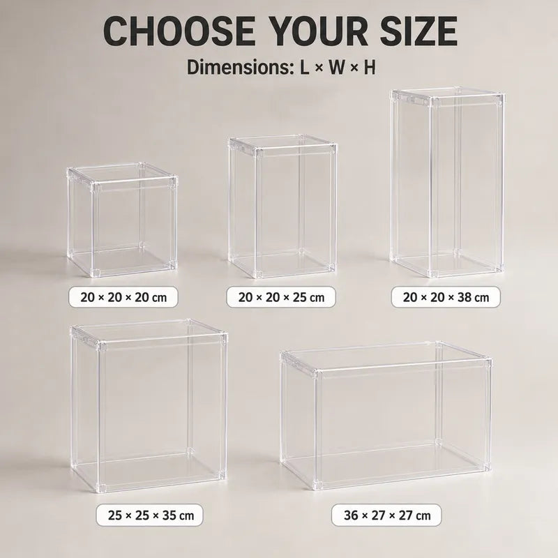 Clear PET Dust Cover for Brick Models – Multiple Sizes | 2 Pack