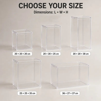 Clear PET Dust Cover for Brick Models – Multiple Sizes | 2 Pack