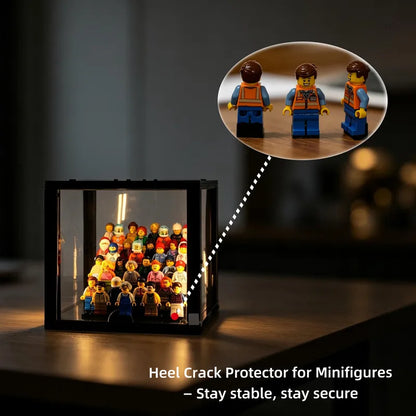 Compact 4-Tier Lighted Display Case for 36 LEGO® Minifigures | BRIKSMAX