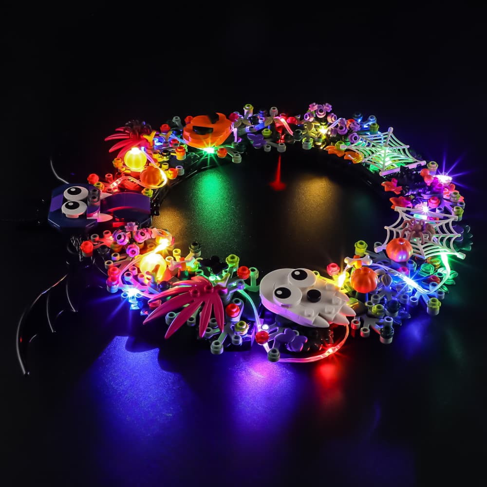 Briksmax Light Kit For LEGO Halloween Wreath #40825 | Briksmax