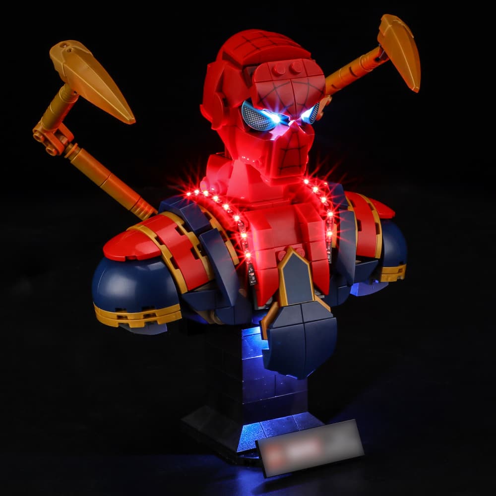 Kit d'éclairage Briksmax 2.0 pour buste Iron Spider-Man n° 76326