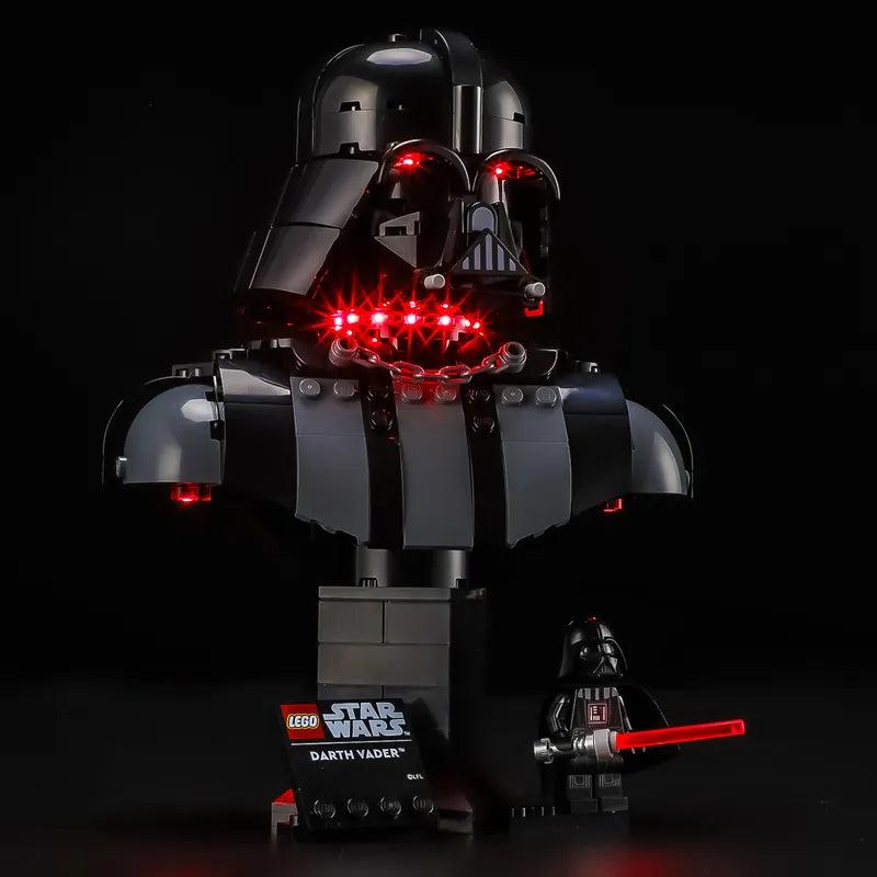 Light Kit for Darth Vader Bust 75439-Briksmax 2.0（Wave Sensor Control）