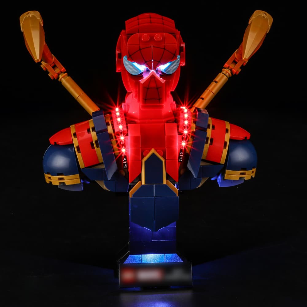 Kit d'éclairage Briksmax 2.0 pour buste Iron Spider-Man n° 76326