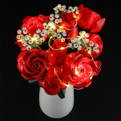 (Remote Version With Music)Briksmax 2.0 Light Kit For  Bouquet of Roses 10328