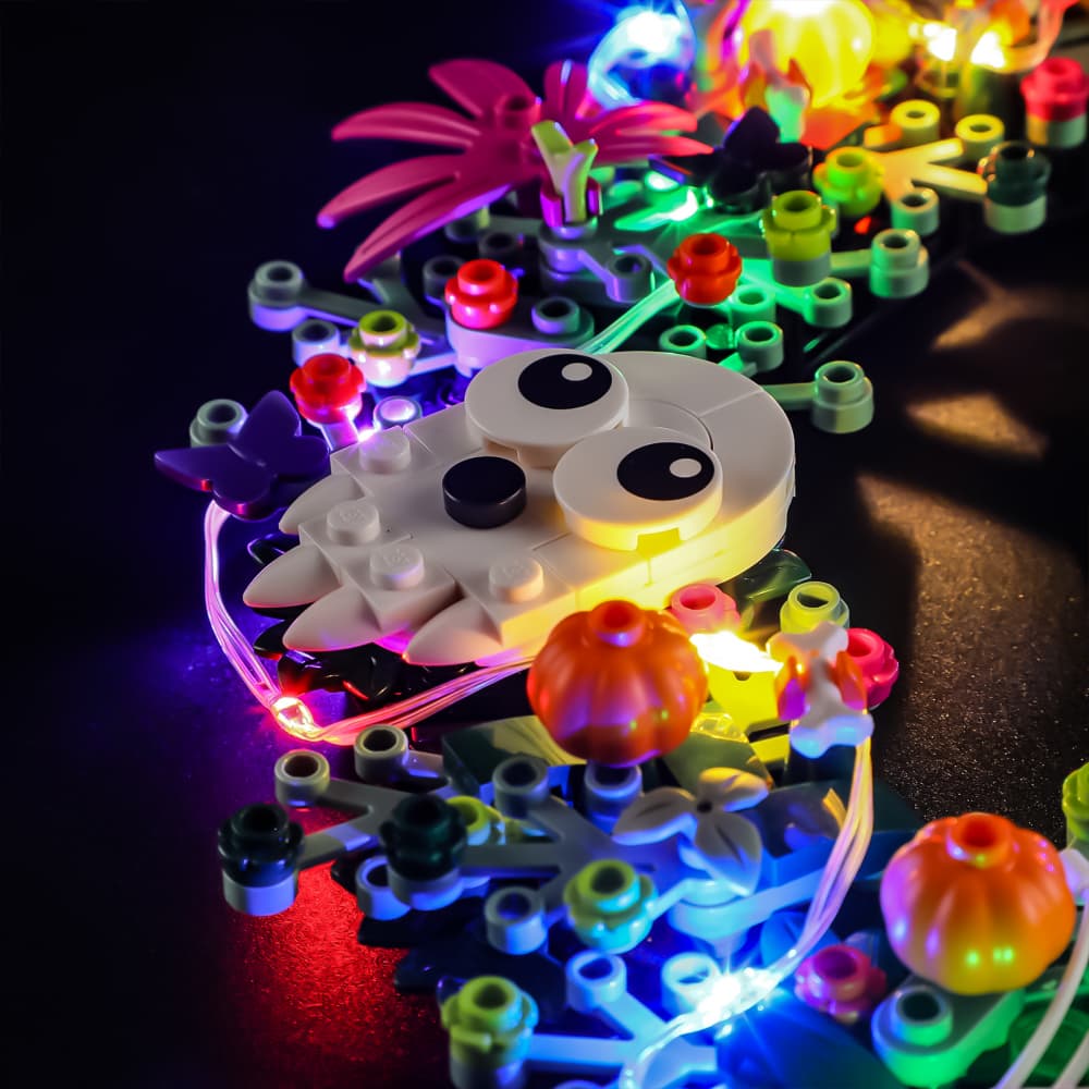 Briksmax Light Kit For LEGO Halloween Wreath #40825 | Briksmax