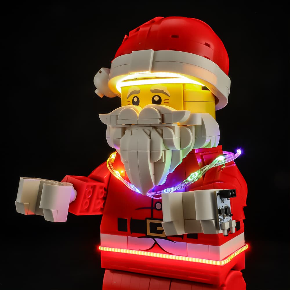Light Kit For Up-Scaled Santa Minifigure #40820- Briksmax 2.0