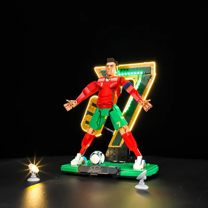 Light kit for Cristiano Ronaldo – Soccer Legend 43016 |  Green No.7 Edition