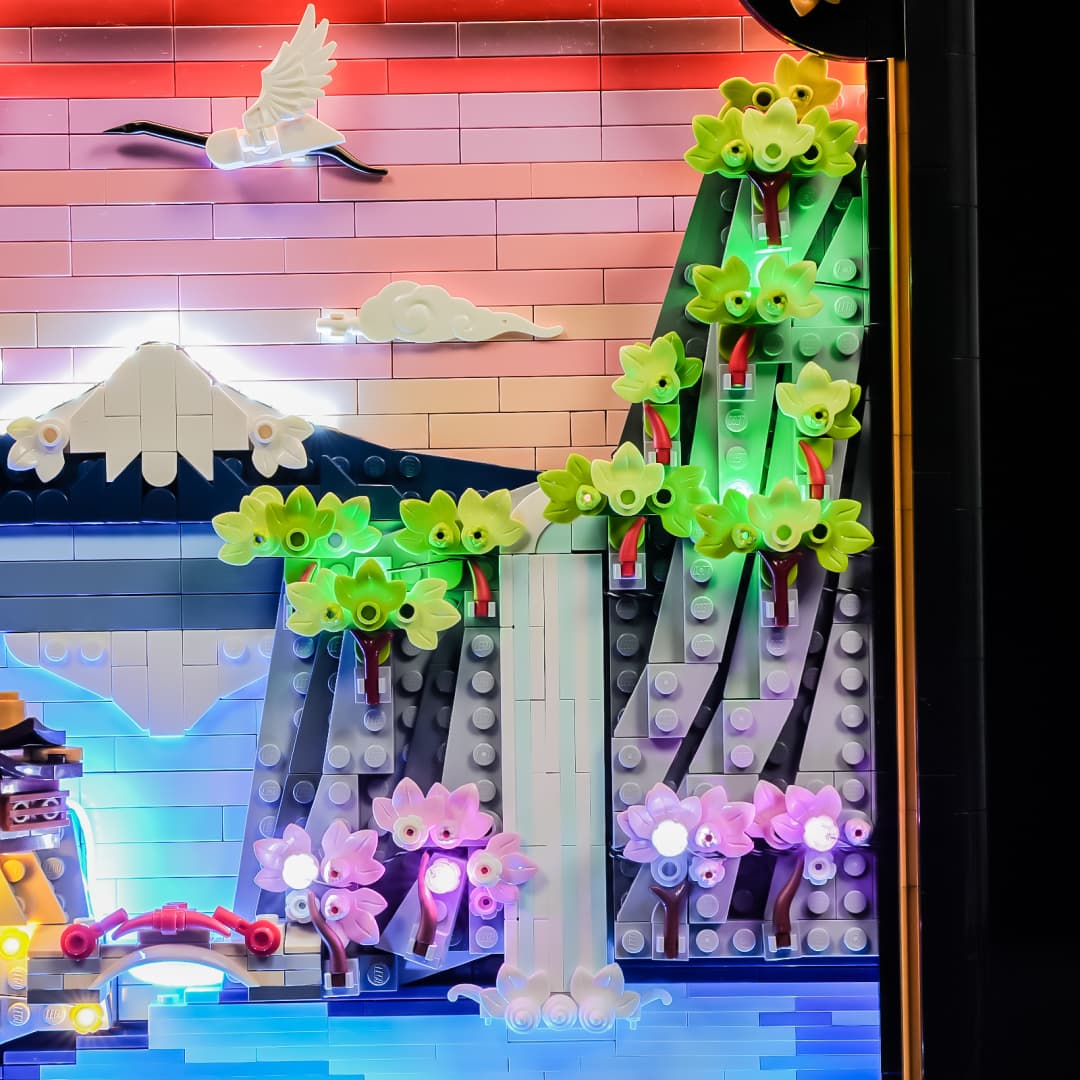 LEGO Japanese Cherry Blossom Landscape Light Kit | LED Upgrade