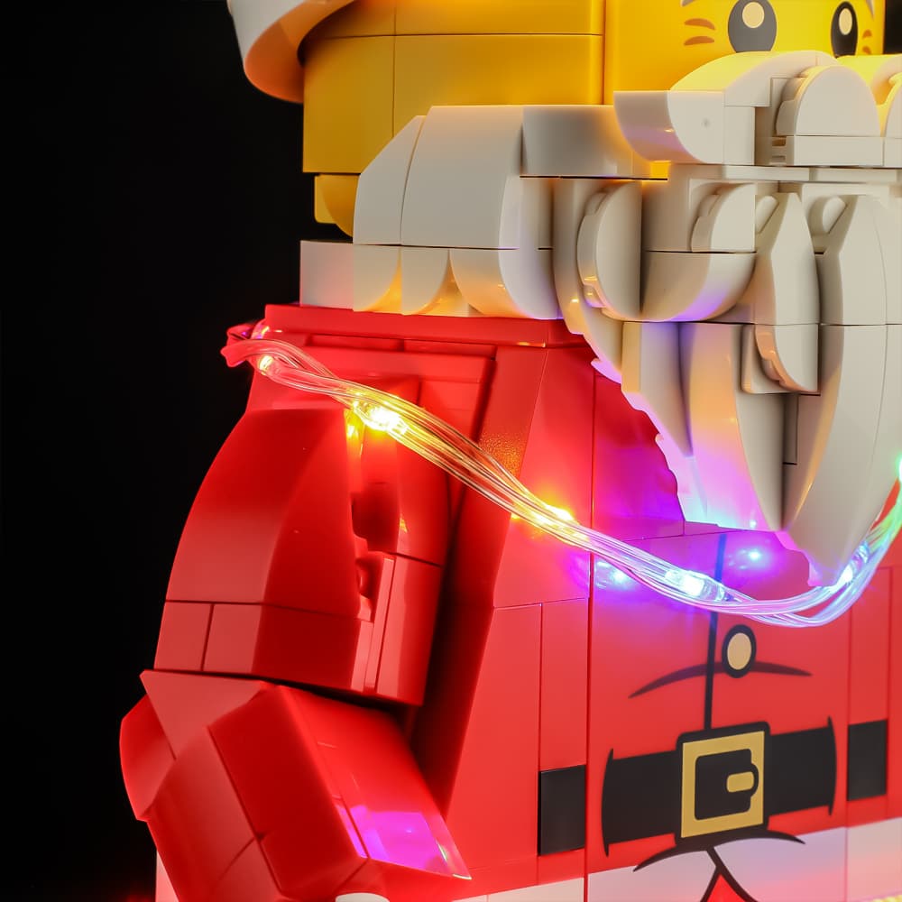 Light Kit For Up-Scaled Santa Minifigure #40820- Briksmax 2.0