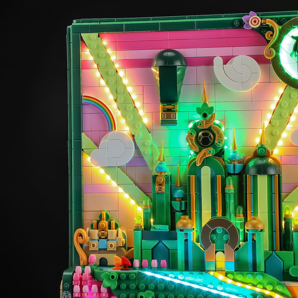 Light Kit For LEGO Wicked Emerald City Wall Art  #75685-Briksmax 2.0