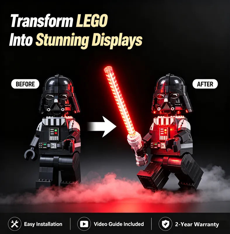 Light kit for Up-Scaled Darth Vader Minifigure 75461