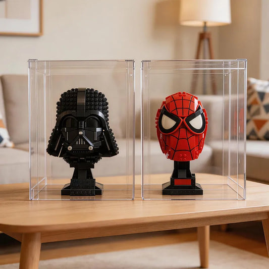 Display Case with Dust Cover(20 × 20 × 25 cm) | 2 Pack