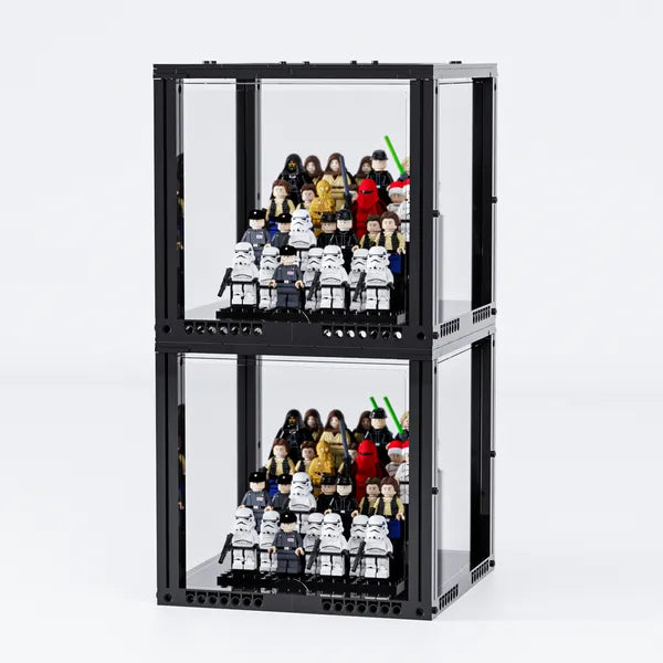 Compact 4-Tier Display Case for 36 LEGO® Minifigures | 2 Pack