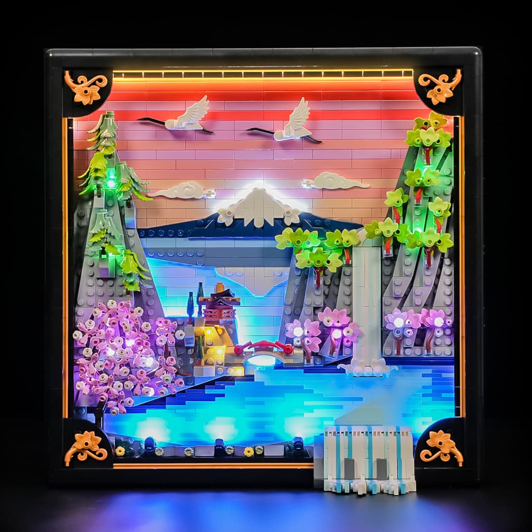 LEGO Japanese Cherry Blossom Landscape Light Kit | LED Upgrade