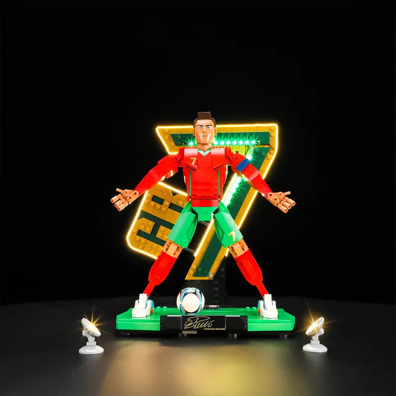 Light kit for Cristiano Ronaldo – Soccer Legend 43016 |  Green No.7 Edition