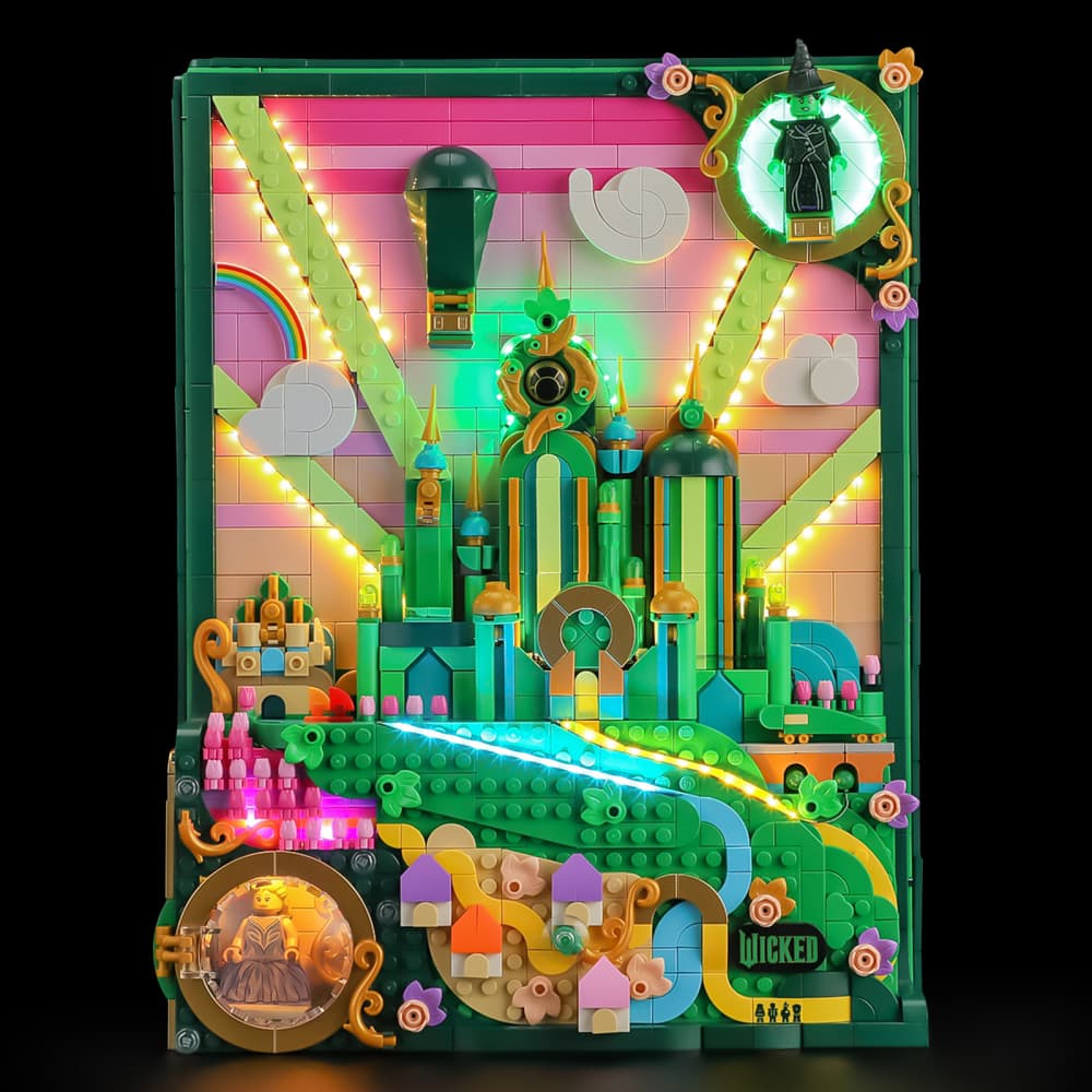 Light Kit For LEGO Wicked Emerald City Wall Art  #75685-Briksmax 2.0