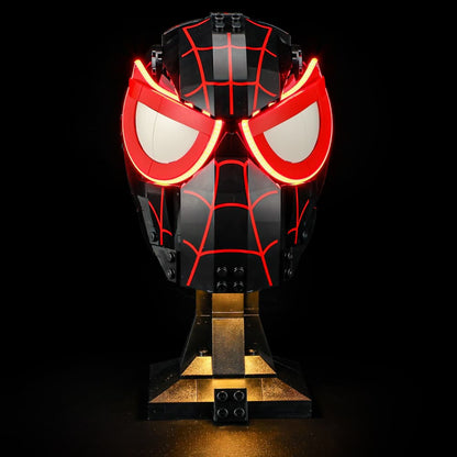 Kit d'éclairage pour masque de Miles Morales n° 76329 - Briksmax 2.0