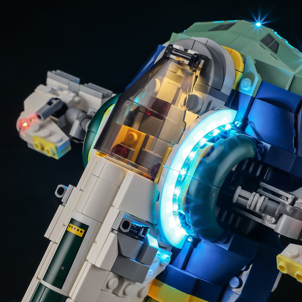 Kit d'éclairage Briksmax 2.0 pour le vaisseau spatial de Jango Fett n° 75433