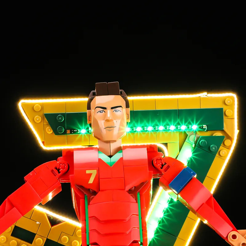 Light kit for Cristiano Ronaldo – Soccer Legend 43016 |  Green No.7 Edition