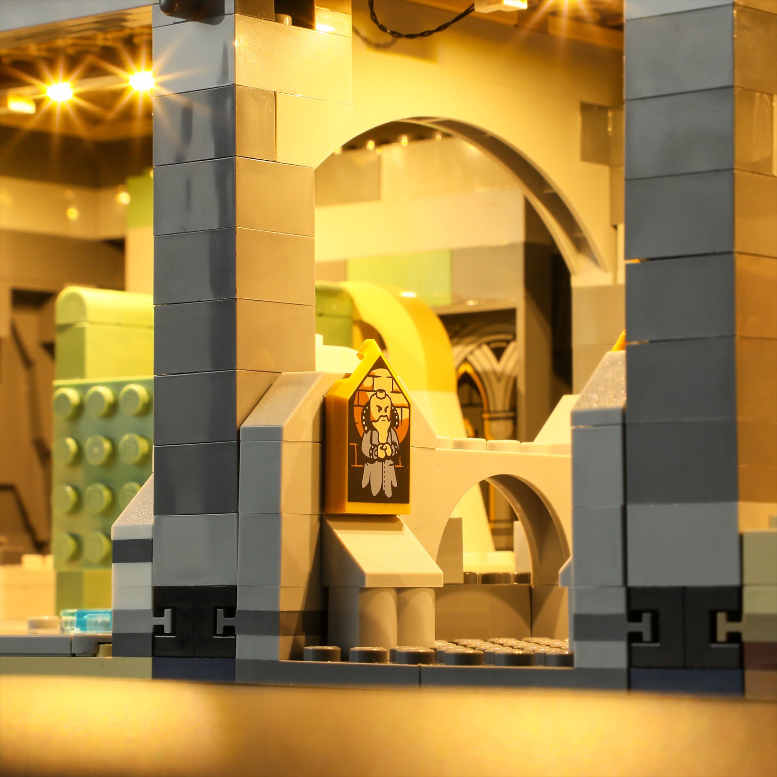 Great Hall Hogwarts Castle Gold Bricks Light Kit For Hogwarts