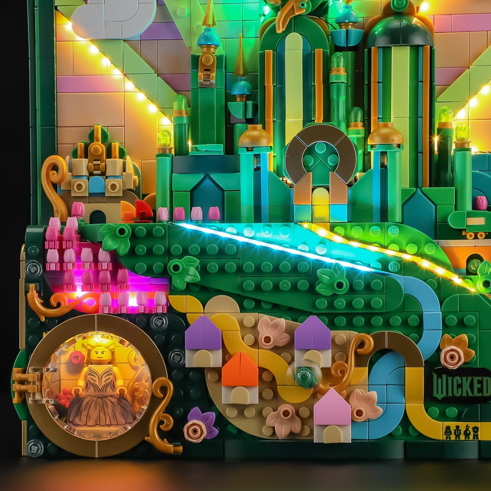 Light Kit For LEGO Wicked Emerald City Wall Art  #75685-Briksmax 2.0
