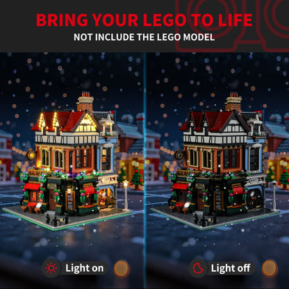 Light Kit For Tudor Corner 10350(Christmas Version)- Briksmax 2.0