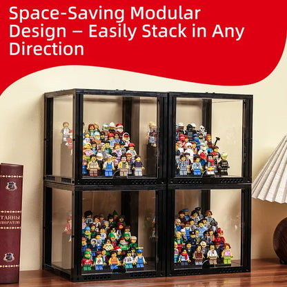 Compact 4-Tier Display Case for 36 LEGO® Minifigures | 2 Pack