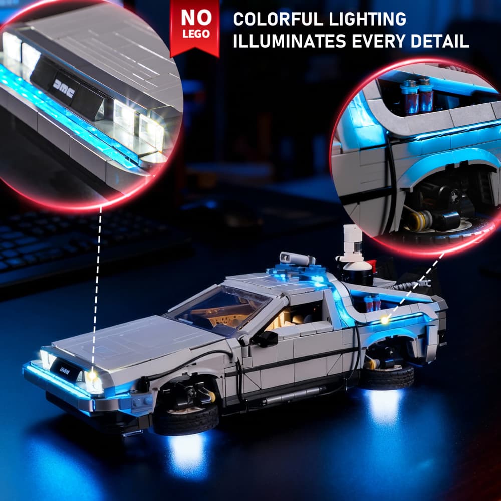 Light Kit For Back to the Future Time Machine 10300 (2 version)