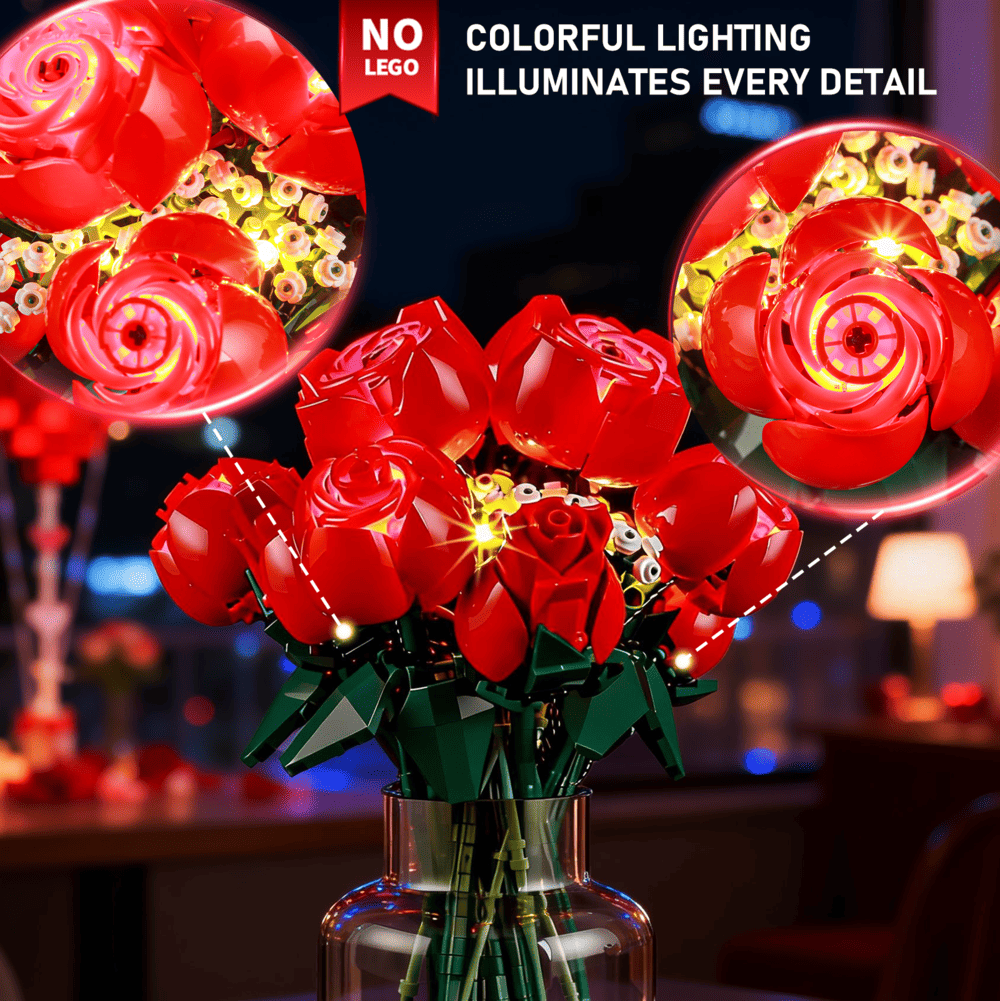 Kit d'éclairage Briksmax pour bouquet de roses 10328