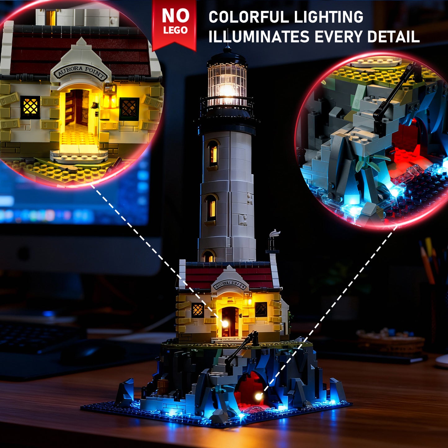 Light Kit For Motorized Lighthouse 21335-Briksmax
