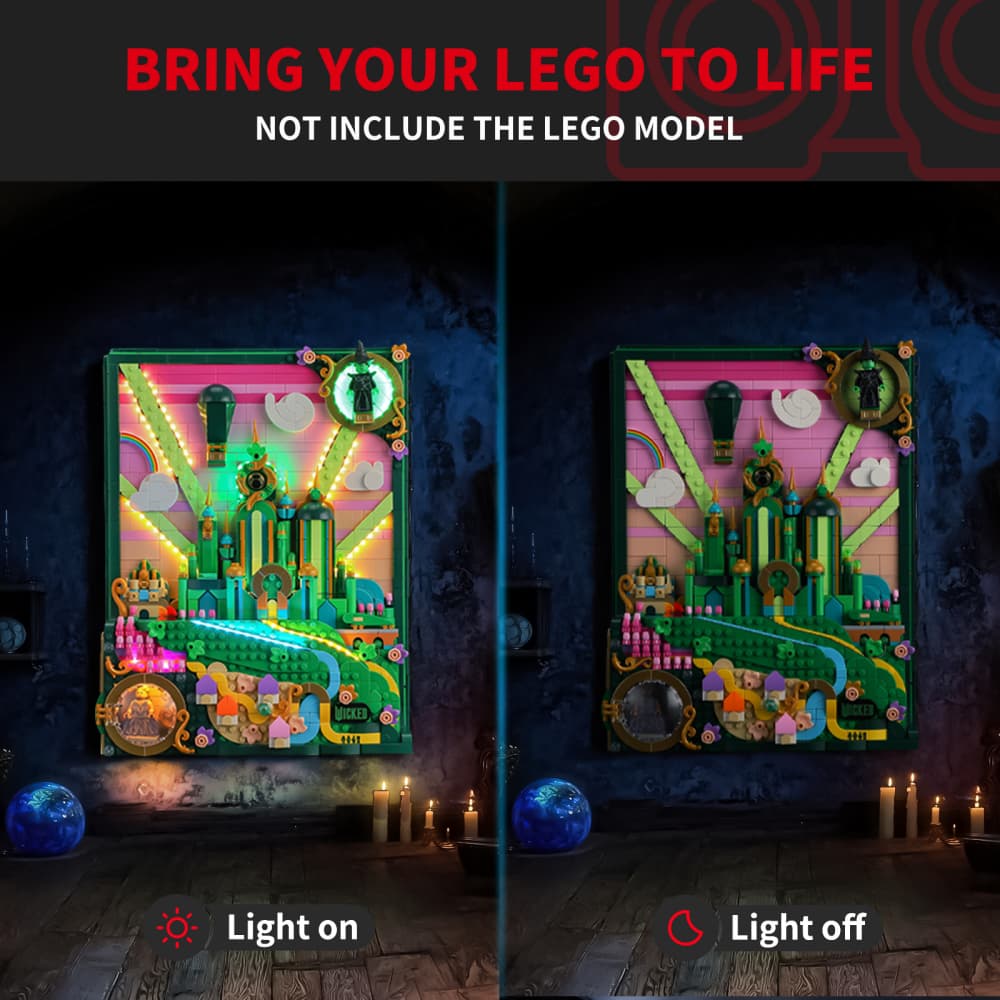 Light Kit For Emerald City Wall Art  #75685-Briksmax 2.0