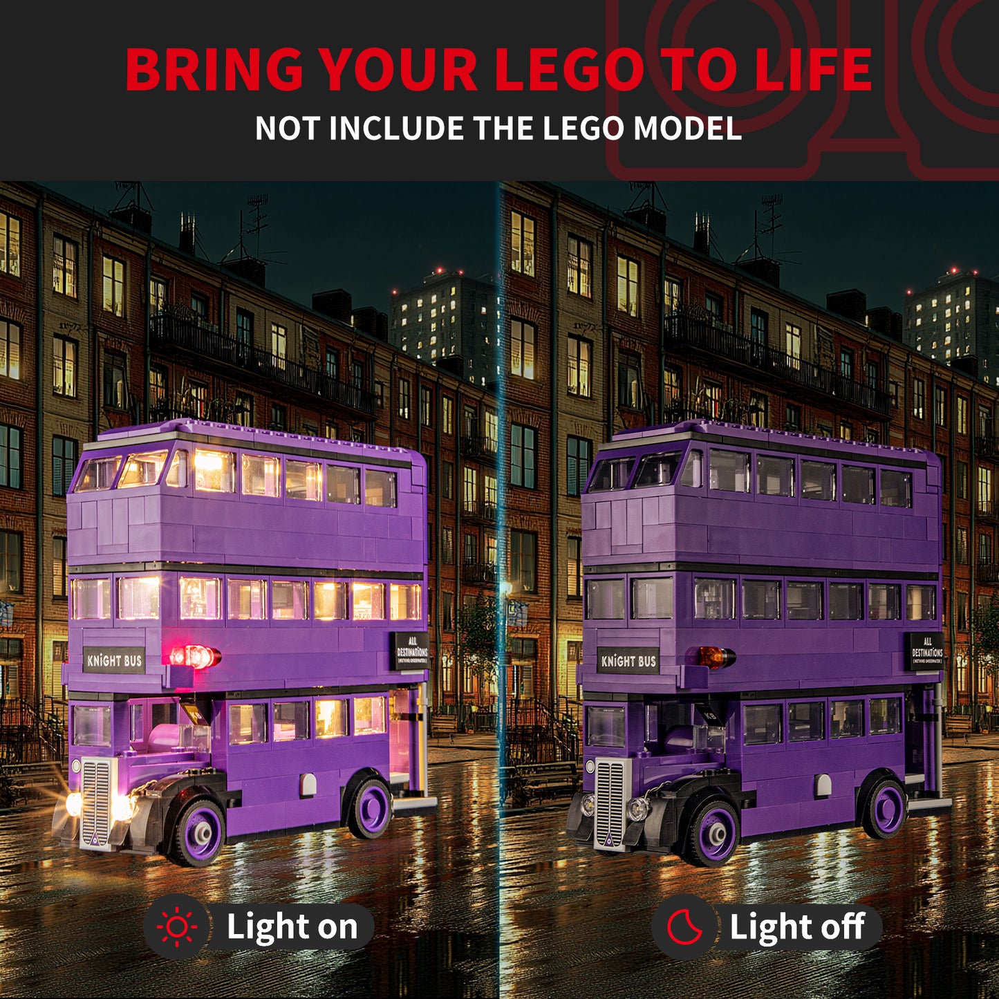 Briksmax 2.0 Light Kit For Knight Bus Adventure #76446