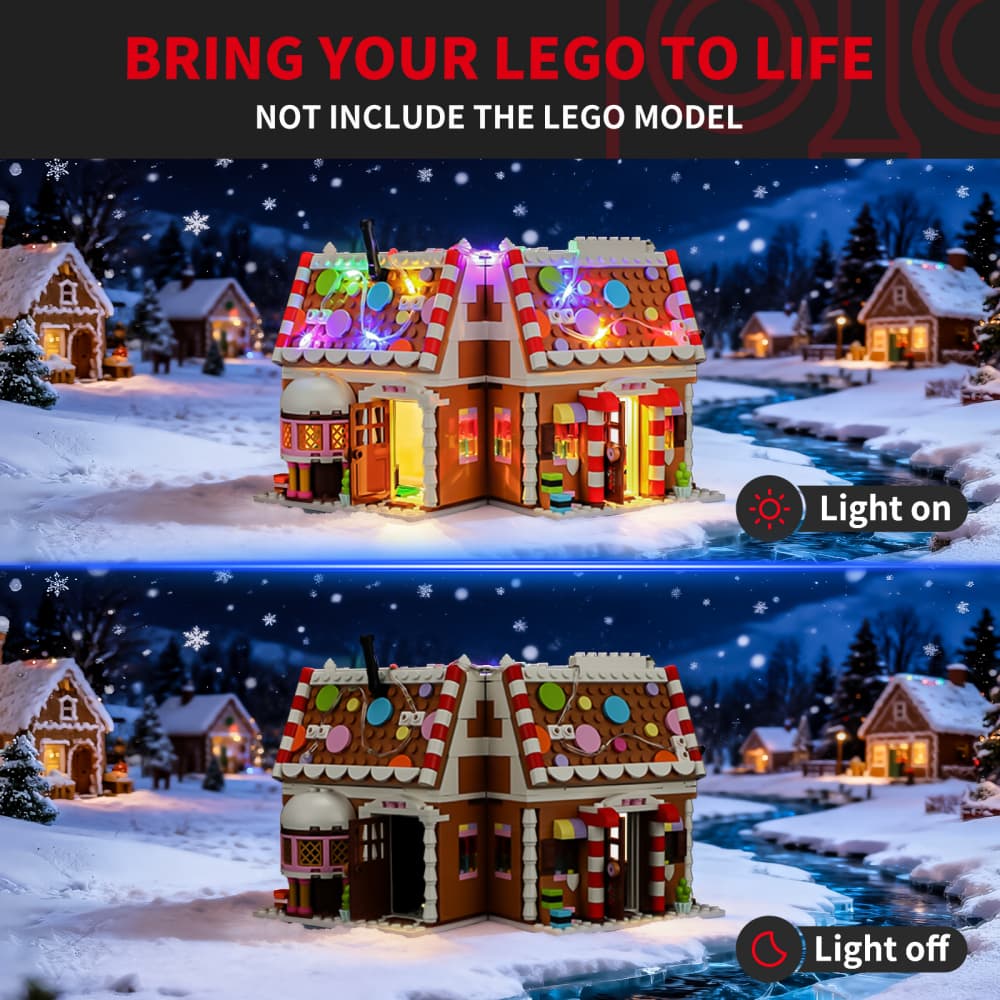 Light Kit For Festive Gingerbread House #40809- Briksmax 2.0