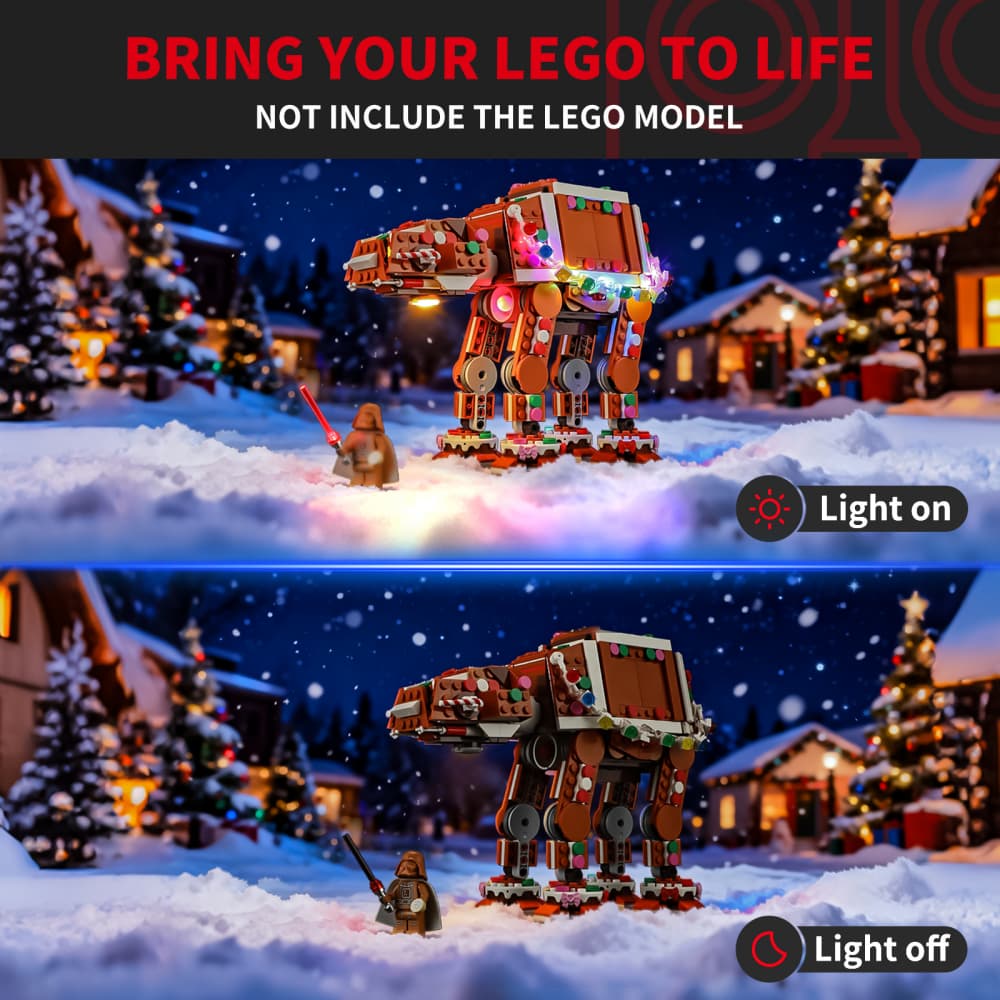 Light Kit For Gingerbread AT-AT Walker #40806- Briksmax 2.0
