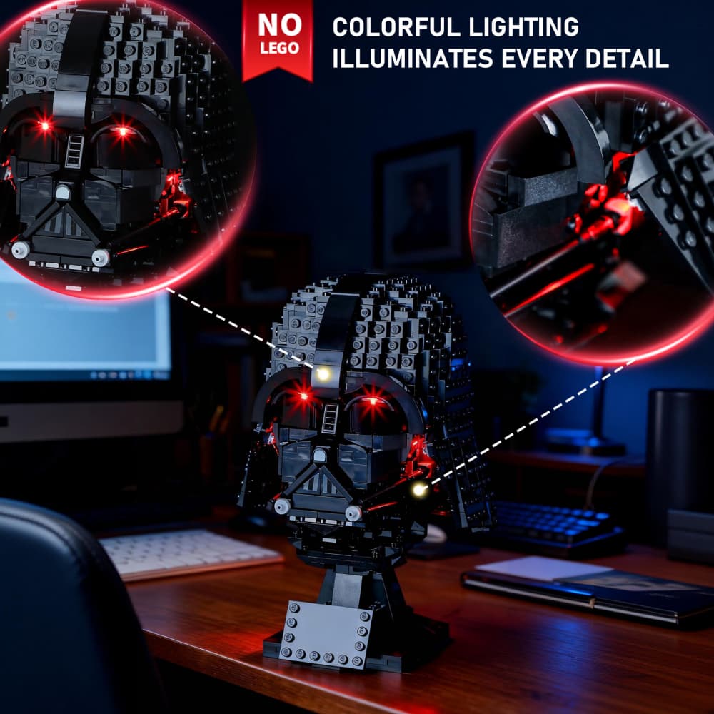 Kit d'éclairage pour casque Dark Vador 75304