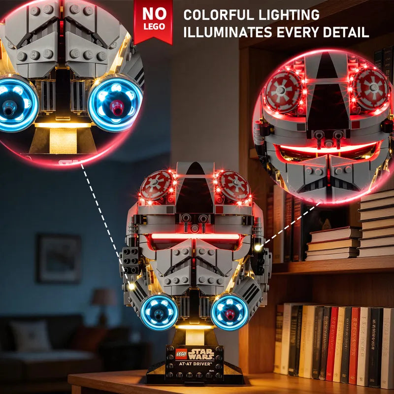 Light Kit For AT-AT Driver Helmet #75429 -Briksmax 2.0