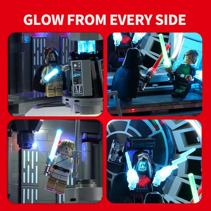 Star Wars Lightsaber LED Kit Bundle – Red / Green / Blue + Expansion Board, USB & Cables