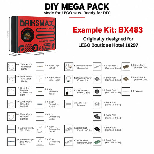 DIY Mega Pack – Lighting Kits for LEGO Builds