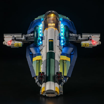 Kit d'éclairage Briksmax 2.0 pour le vaisseau spatial de Jango Fett n° 75433