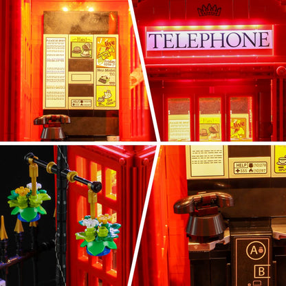 Beleuchtungsset für rote Londoner Telefonzelle 21347-BriksMax