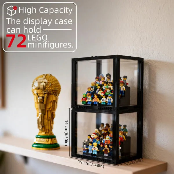 Compact 4-Tier Display Case for 36 LEGO® Minifigures | 2 Pack