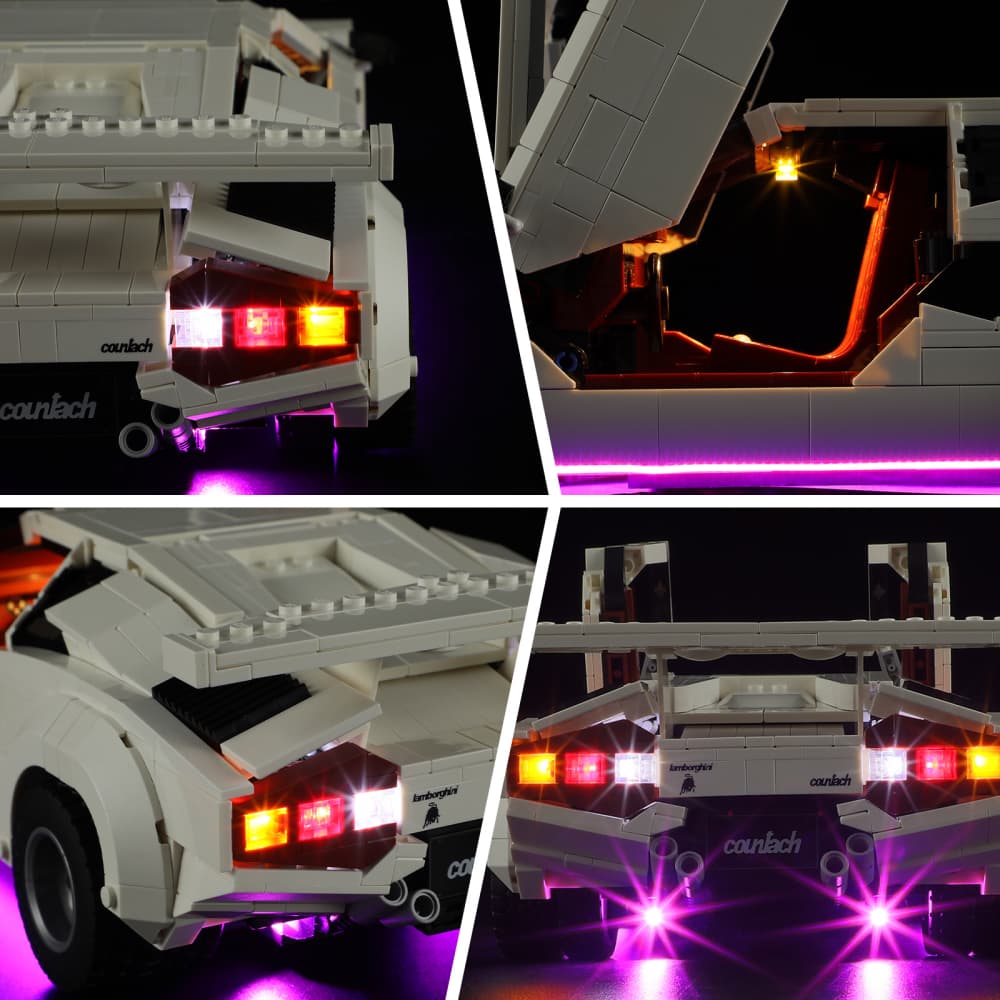 Light Kit For Lamborghini Countach 5000 Quattrovalvole 10337-Briksmax