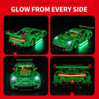 Beleuchtungssatz für Porsche 911 GT3 R REXY AO Rennwagen 42224- Briksmax 2.0