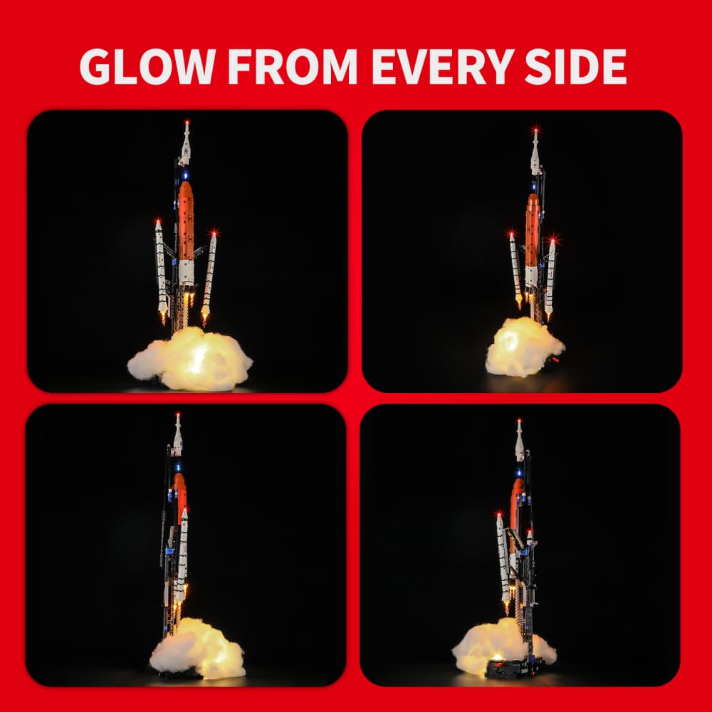 Light Kit for NASA Artemis Space Launch System Rocket 42221 - Briksmax 2.0